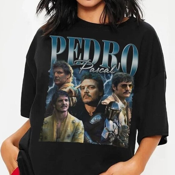 Pedro Pascal Bootleg T-Shirt, 90s Vintage Pedro Graphic Tee Pascal Fan Shirt 79 - Picture 1 of 5